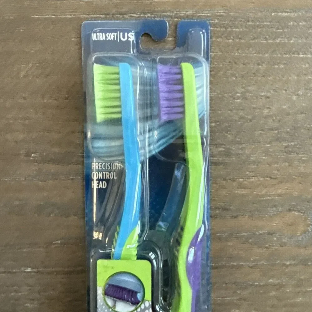 2 Pack Oral-B Ultra Dense Soft Bristles Manual Toothbrush Compact Clean Blue